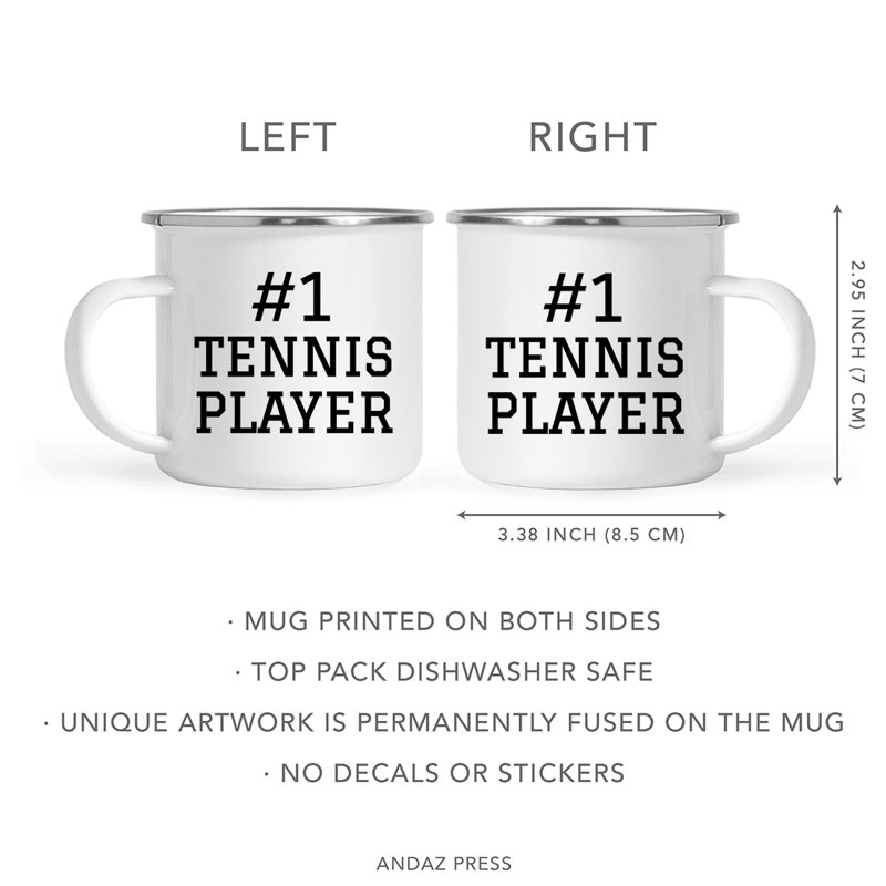 Tasse de camping Campfire, Joueur de tennis