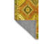 Tapis marocain en polyester / chenille tissé à la machine en brun / jaune / beige-1106751075