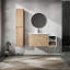 Meuble-lavabo de 42 po avec lavabo et compartiment latéral - élément de lavabo d'armoire moderne en résine-130431059