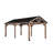Wood Grain Aluminum Patio Carport Gazebo-90730018