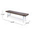 Banc de salle à manger avec structure en métal rustique