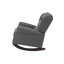 Chaise berçante Fabien en tissu gris