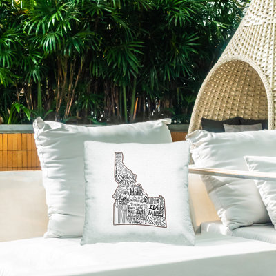 Coussin extérieur de l'Idaho State Outline