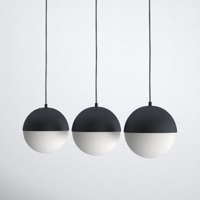 Hastings 3 Light Glass Dimmable Pendant