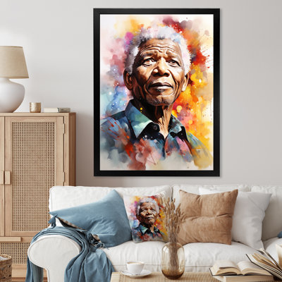 «Leader Nelson Mandela Portrait», reproduction d'art sur toile