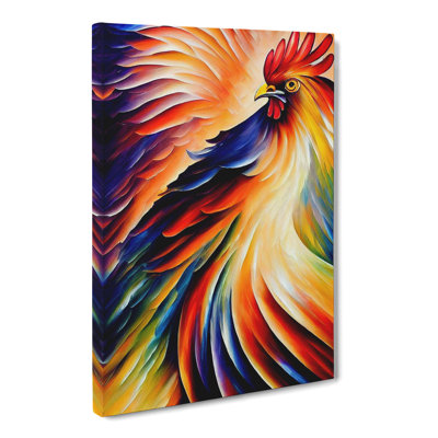 Mauritane Rooster Painted - Wrapped Canvas
