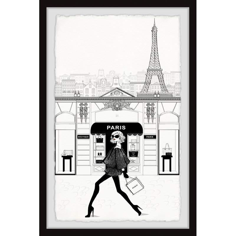 Chic City Walk par Loretta So - reproduction de cadre photo, H 36 po x l 24 po x P 1,5 po