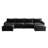 Oversized U-Shaped Sectional Sofa 4-Seater Corduroy Cloud Couch Deep Seat with 2 Movable Footrests-1373398454-1373398452
