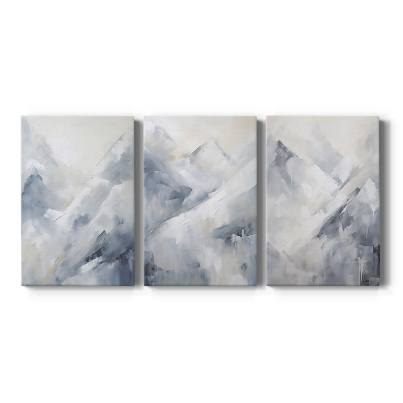 Paysages série CCxxv - Toile tendue sur mesure - 3 pièces, H 12 po x l 24 po