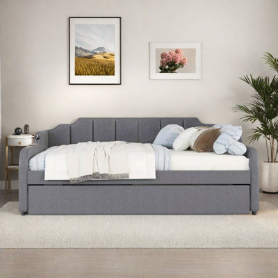 Upholstery Daybed With Trundle And Usb Charging Design