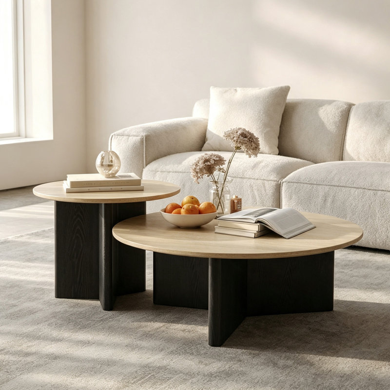 Engelhardt, H 14,96 po x l 31,49 po x P 31,49 po, Beige / Black