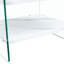 Table de chevet avec rangement de tiroir - plateau de table, côtés en verre trempé transparent, étapes d'assemblage simples, idéale pour la maison et les espaces de travail avec tiroirs avec finition de grain de table blanc, pieds, Design Living