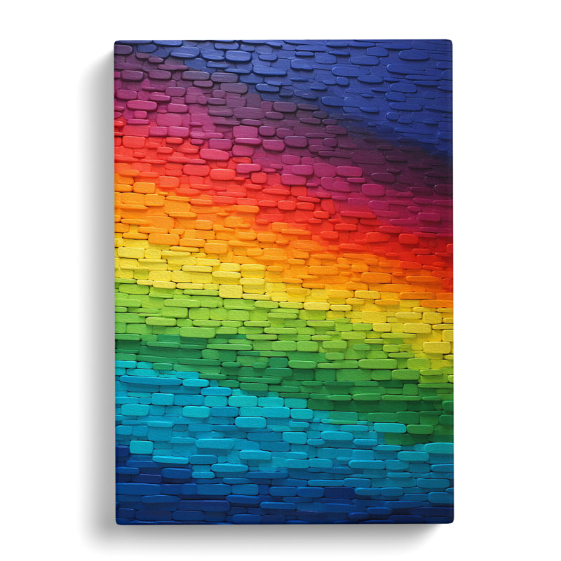 Rainbow Colour Field - Wrapped Canvas, 76cm H x 50cm W x 3cm D