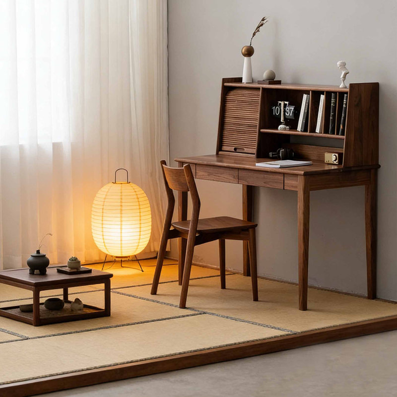Bureau de rangement de style japonais
