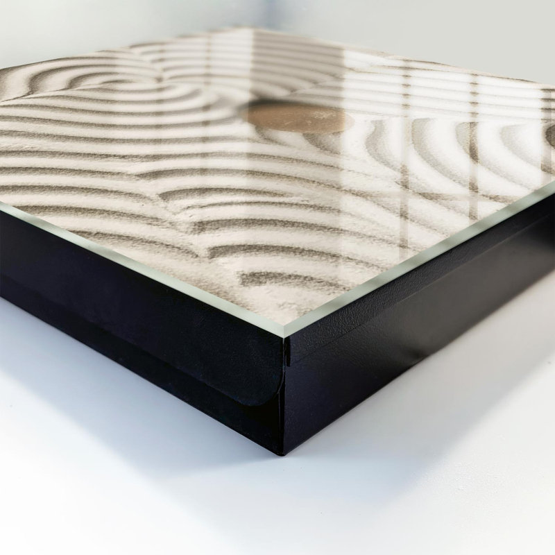 Wall mounted key box, Opens to the left, 30x30x5, White, Delicate Foam and Stone Patterns, 