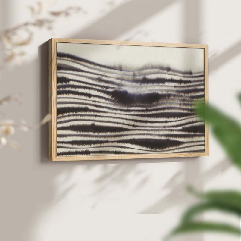 Resounding Waves I -Framed Print - Restickable, Natural, 16" H x 20" W