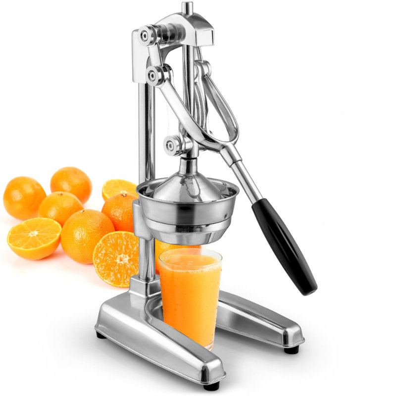 Presse-fruits manuel Zulay Kitchen - Presse-agrumes commercial robuste, Chrome