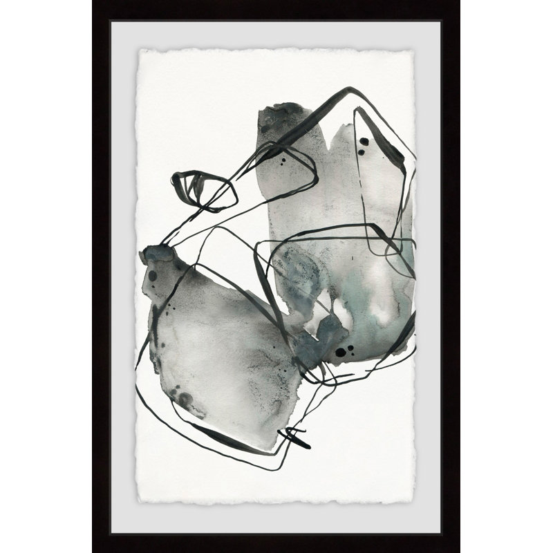 Gray Cubes by Julia Posokhova - Single Picture Frame Painting, 24" H x 16" W x 1.5" D