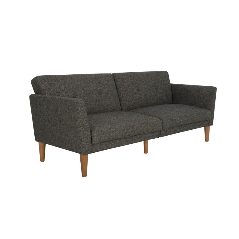 Mirrabooka Twin 204.5cm Upholstered Convertible Sofa, Pebble Grey