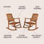 Chaise berçante d'extérieur en bois d'acacia Perry Classic