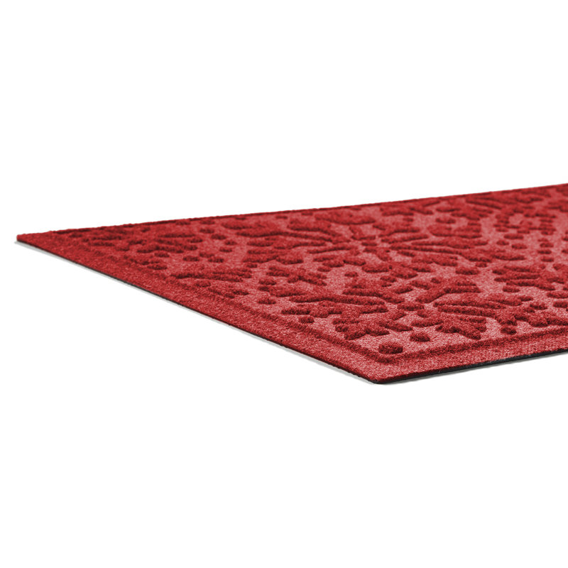 WaterHog® Snowflake 23 in. x 35 in. Indoor Outdoor Doormat, Red