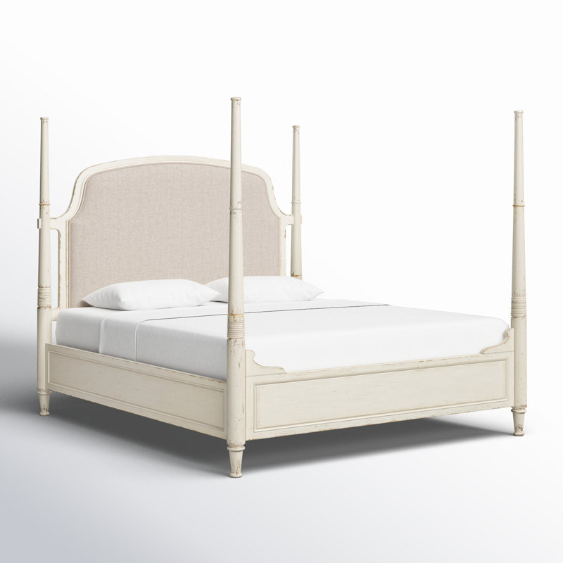 Americana Upholstered King Bed, California King, Cream/Beige