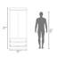 Armoire Wenden, portes doubles, deux tiroirs, tringle suspendue et tablettes intérieures, garde-robe