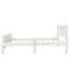 White Twin Bed - Solid Wood With Headboard, & Platform Frame Headboard