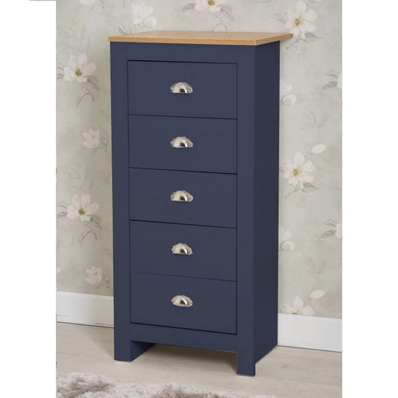 Odyle 53 cm W Chest of Drawers, Blue/Oak