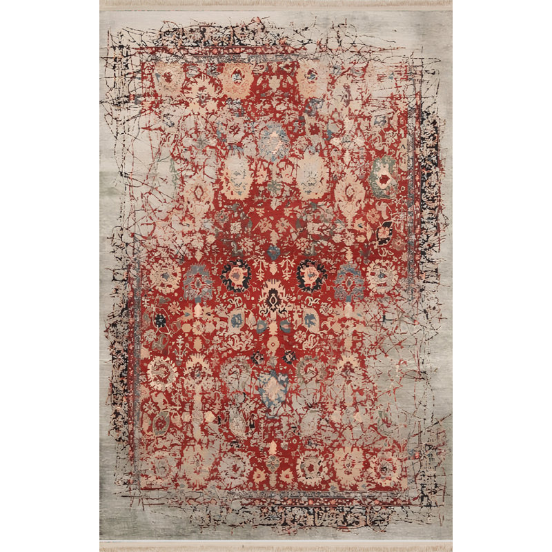 Tapis intérieur / extérieur en polypropylène tissé à la machine Saraya, Rectangle 2 pi 8 po x 5 pi
