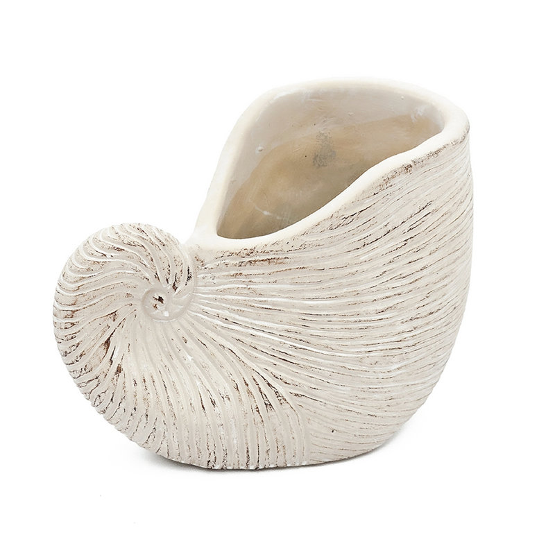 Boîte à fleurs texturée beige 8,5 po x 5,5 po x 6,3 po avec coquille de sable, convient à la plantation de tulipes avec apparence