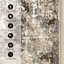 Tapis abstrait brun clair résistant aux taches neutres-1375570205