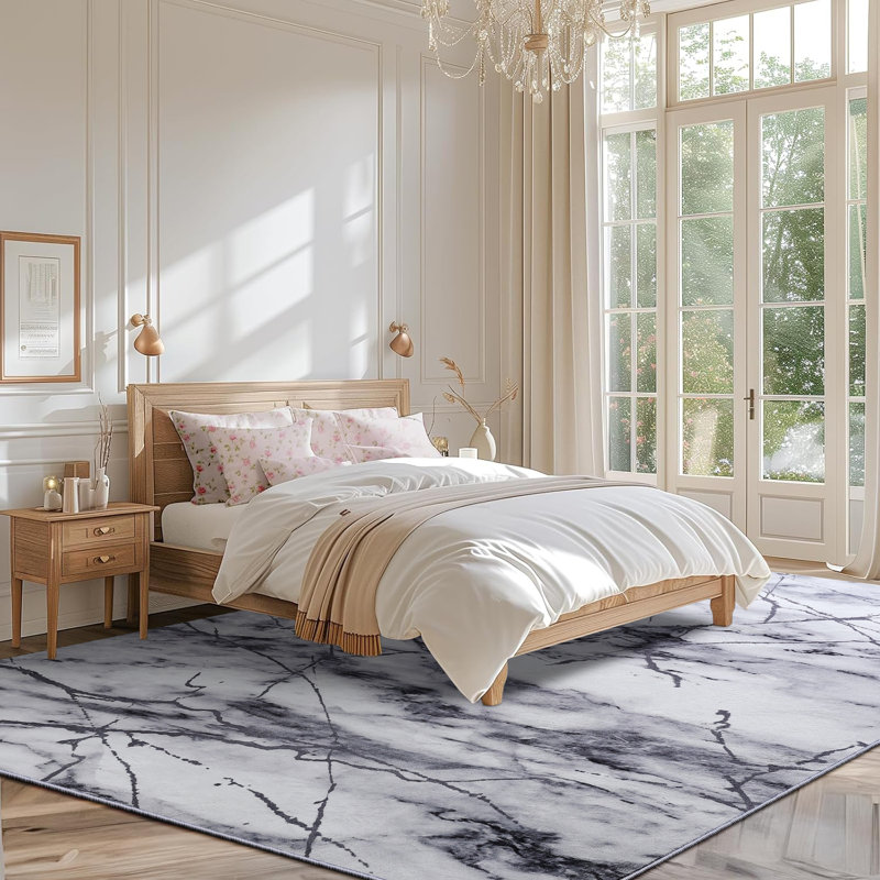 Straub Modern Abstract Carpet Indoor Washable Rug Non-Slip Soft Small Area Rug Marble Mats Thin Print For Home Decor