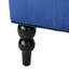 Fauteuil club en velours à haut dossier, fauteuil à oreilles rembourré, bleu marine