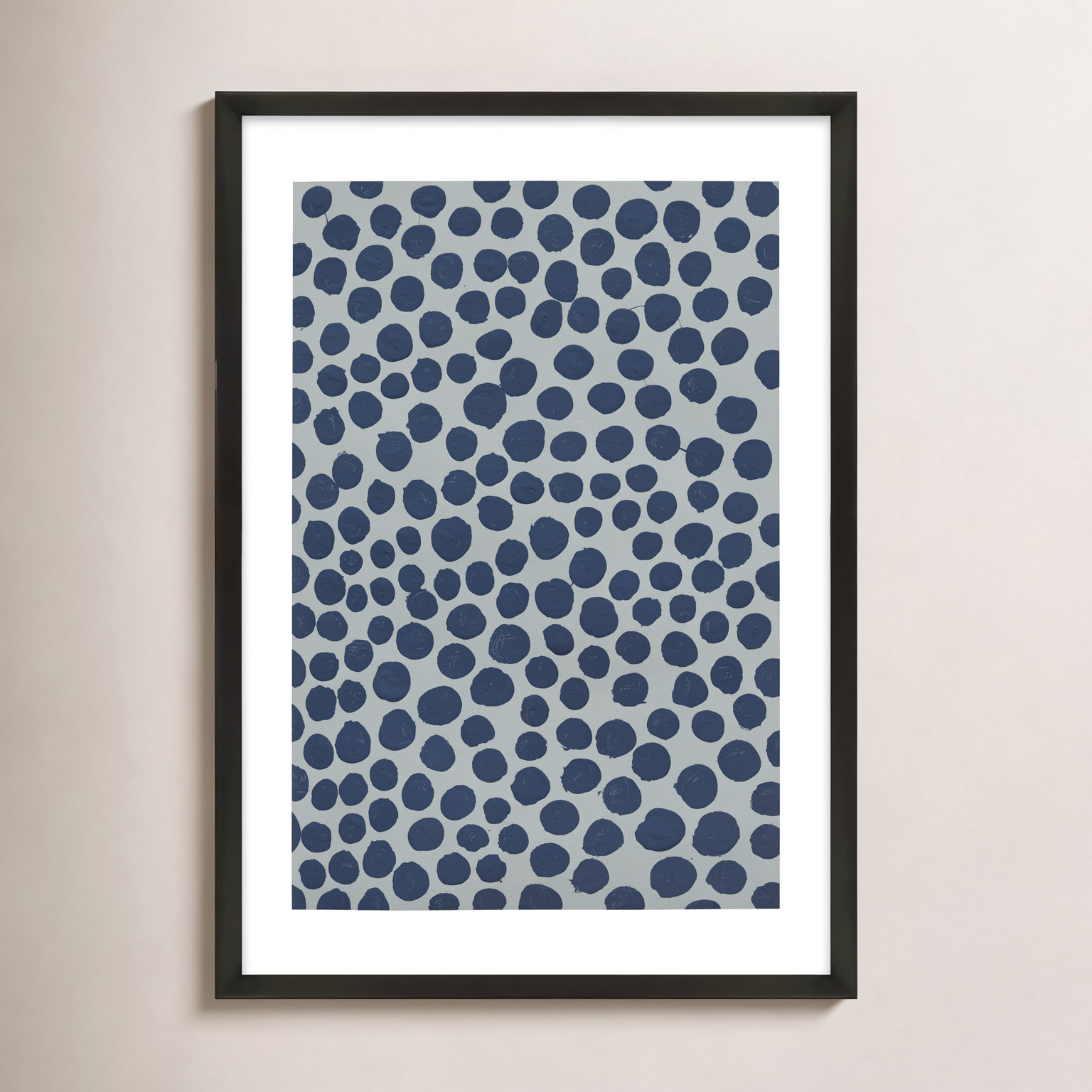Blackberry On Gray by Michela Sorrentino, Black, 38" H x 26.5" W x 1.25" D