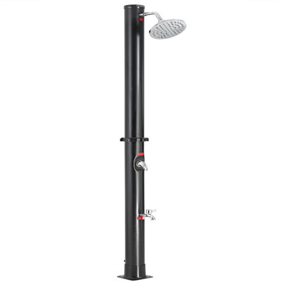 Pols Solar Powered Temperature Controlled Metal Free Standing Outdoor Shower and Footwash Spout