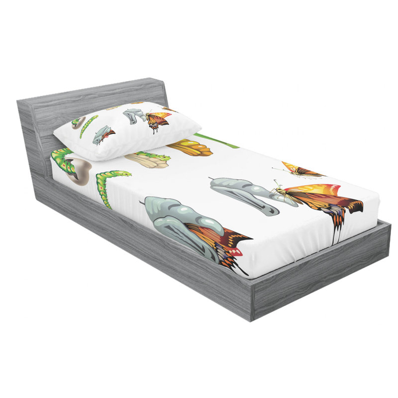 Microfiber Sheet Set, Twin Sheet Set with Fitted Sheet
