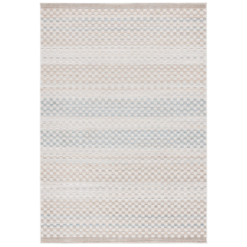 Keung Performance Geometric Rug, Rectangle 4' x 6'