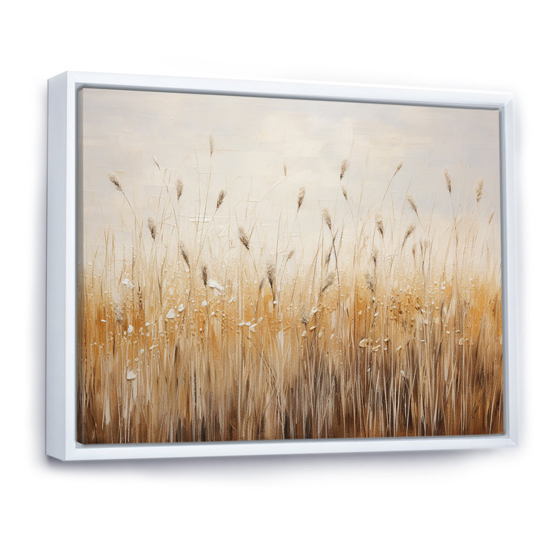 Prairies majestueuses prairies sur toile, H 30 po x l 40 po x P 1,5 po, Cadre flottant blanc