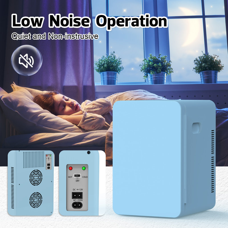 Mini réfrigérateur Advwin 22L pour chambre à coucher, refroidisseur et réchaud portable 12v DC, mini réfrigérateur pour bureau de voiture