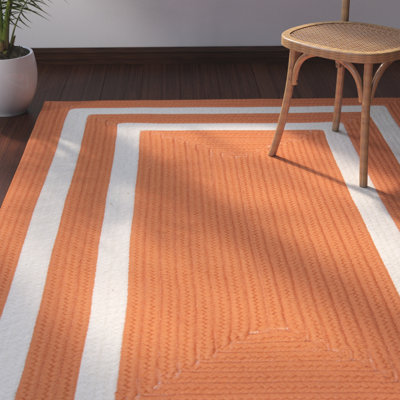 Tapis orange en laine Cisbrough