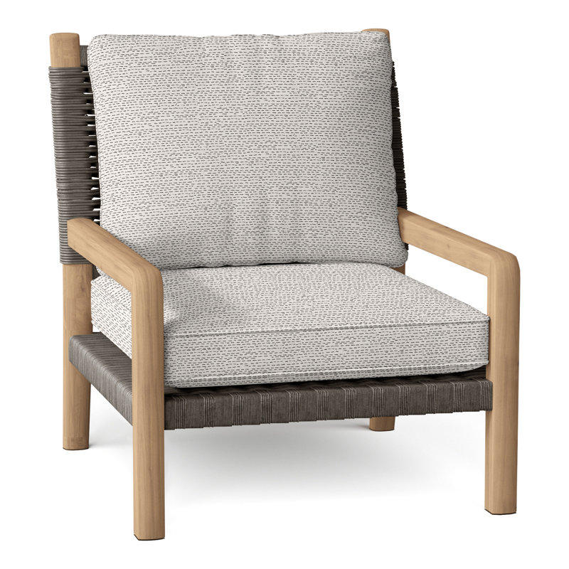 Hudson Outdoor Armchair, Perigold Arigato Balsamic, Hudson Charcoal Lace