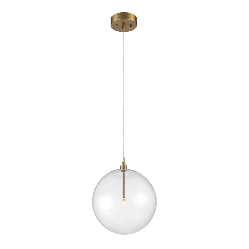 Luminaire suspendu 1 lumière Jeanna, Laiton