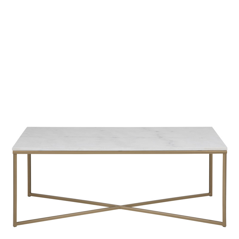 Coffee Table with White Marble Top