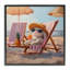 «Beach Bun Relaxation», estampe numérique, design par Lucia Heffernan-391520789-391520791