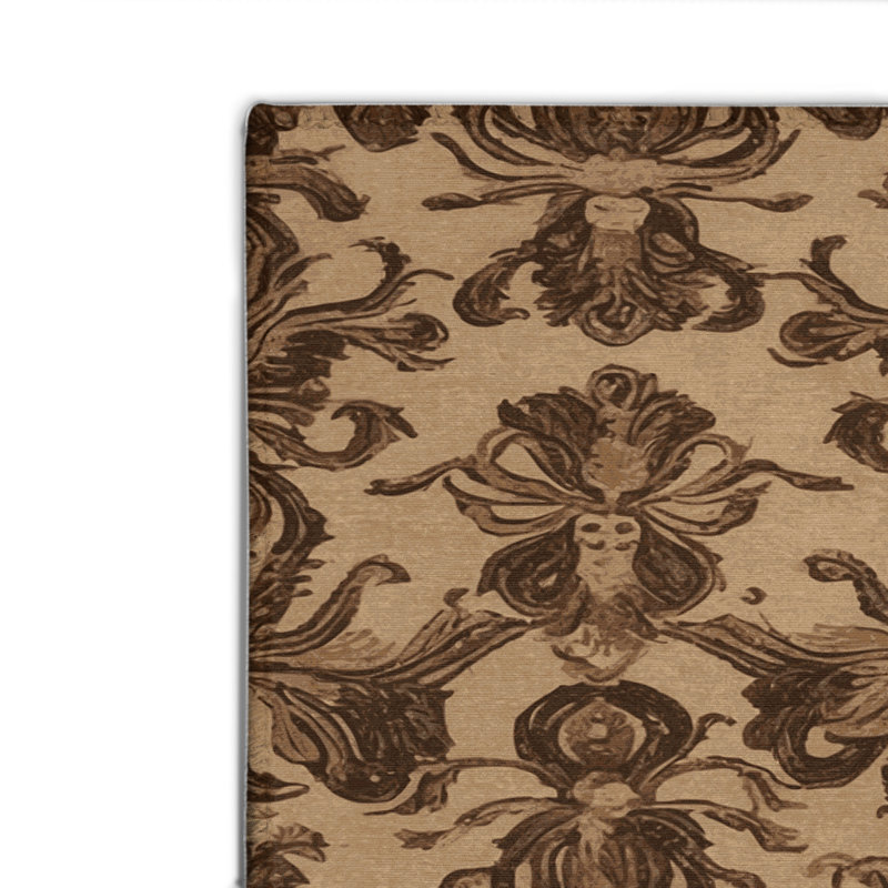 Tapis d'intérieur et d'extérieur brun français, Rectangulaire 2 pi x 3 pi