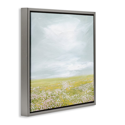 «Vast Spring Meadow», art mural encadré sur toile flottante par Grace Popp