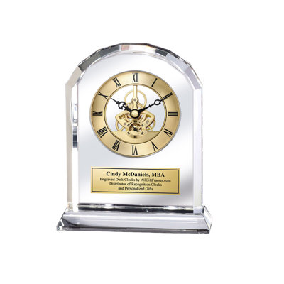 Horloge de table en or
