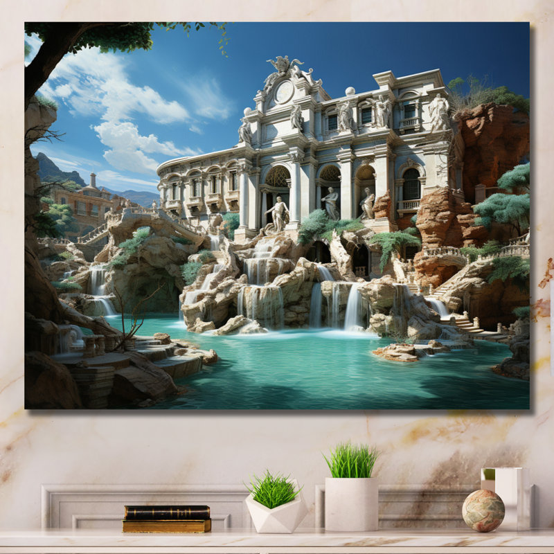 Italy Trevi Fountain Fontana - Landscapes Canvas Prints, H 12 po x l 20 po x P 1 po, Toile tendue