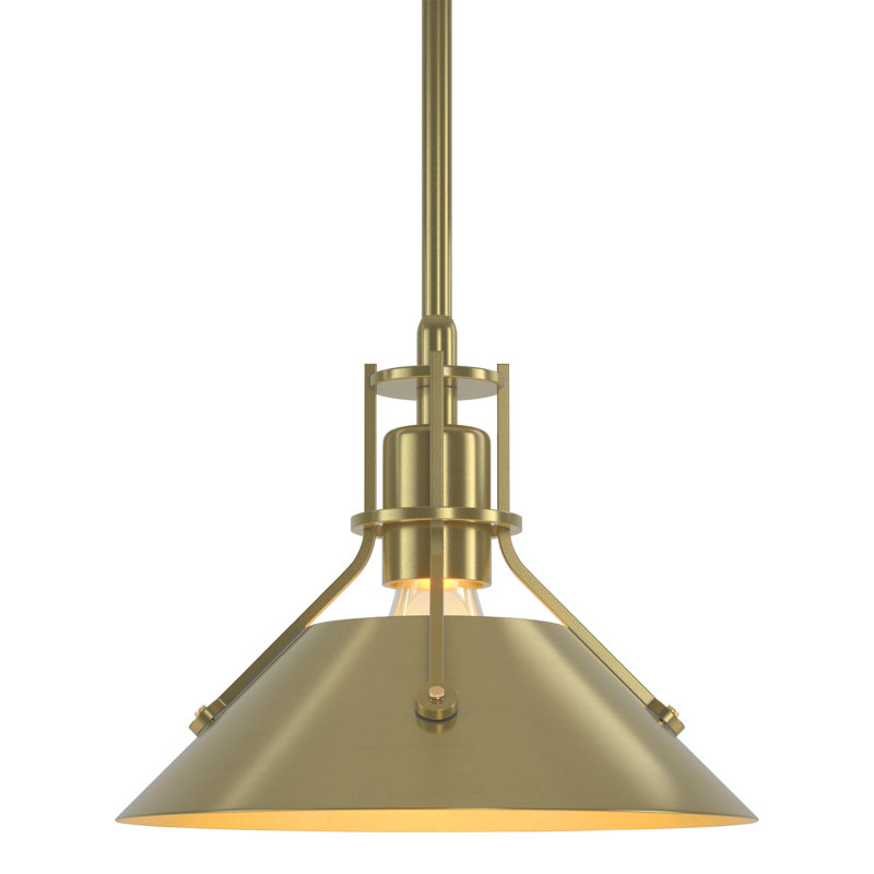 Henry 1 - Light Single Cone Pendant, Sterling, Natural Iron, 54.7'' H X 9.2'' W X 9.2'' D